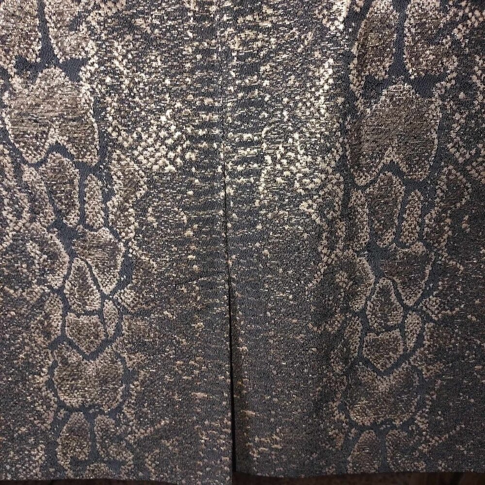Tahari Women's 10 Black Baddie Snake Print Vintage Sheath‎ Belted Cocktail Dress - Picture 10 of 12